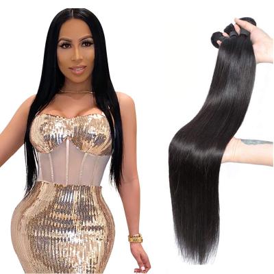 China Silky Straight Wave Natural Hair Cuticle Aligned Hair Mink Brazilian Bone Straight Hair Extensions Bundles Cheap Wholesale for sale