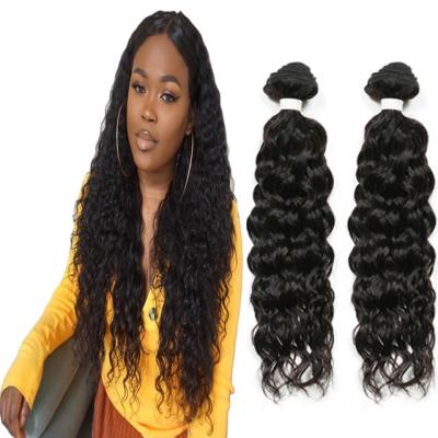 China Wholesale Water Wave Hair Bundles With Closure Women Human Brazilian Hair Bundles Natual Color Water Wave Hair Extensions for sale