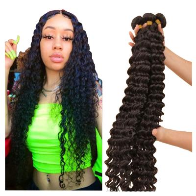 China Wholesale Price LOOSE WAVE DEEP Hair Bundles With Closure Remy Hair Loose Deep Wave Bundles Weave Extension Brazilian Hair Weft Seller for sale