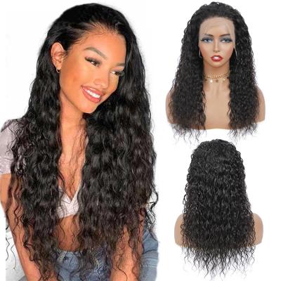 China Wholesale Virgin Brazilian Lace Front Wigs Extension Water Wave Human Hair Cuticle Aligned Skin Brazilian Transparent Lace Frontal Wigs for sale