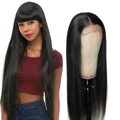 China Silky Straight Transparent HD Wave 4x4 Lace Closure Wigs Pre Plucked Brazilian Virgin Hair Front Human Hair Wigs With Straight for sale