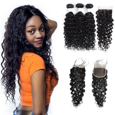 China Remy Lace Frontal Closure 4x4 5x5 6x6 Cheap Deep Wave Brazilian Virgin Hair Deep Wave Lace Closure With Baby Hair For Color Women for sale