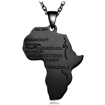 China 2019 Creative CLASSIC Fashion African Map Modeling Necklaces Personality Wholesale Pendant for sale