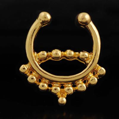 China Different Punk Workmanship Alloy Charming Septum No Piercing Nose Rings Punk Nose Ring for sale