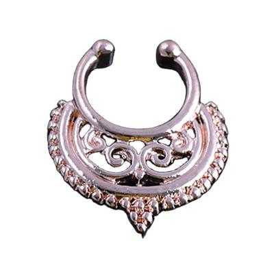 China Vintage Hot Sale In Rose Gold Septum Crown Shaped Piercing Nose Rings Nose Studs No Promotion for sale