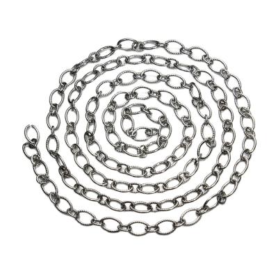 China Available in Luxury Silver Plated Stainless Steel Men's Sale Style Necklace Oval Link Chain for sale