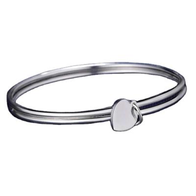 China Double Layers CLASSIC Customer Heart Silver Bracelet With Charm Design Jewelry Wholesale Factory In Thailand for sale