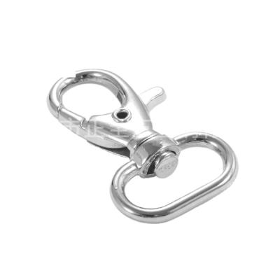 China Cheap Fashion 20x40mm Small Size Silver Plated Twisted Snap Hooks Dog Leash Hook Hardware Accessory for sale