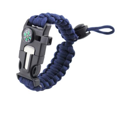 China Fire Starter Make Adjustable Paracord Bracelet Survival Speed ​​550 Parachute Rope Whistle Bracelet For Sale for sale