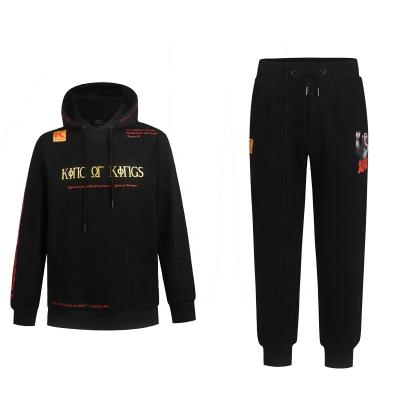 China high quality custom Anti-wrinkle logo printing personalized sweatpants and hoodie set for sale