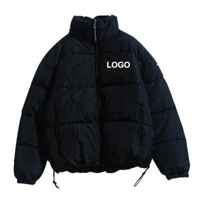 China Winter waterproof custom logo unisex cotton oversized padding polyester down stripper jacket for men for sale