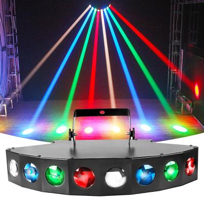 China Full Eight Heads 8 Moving Head Theme Park Product RGB Laser Light Creative Colorful Moving Eye Laser Beam Spider for sale