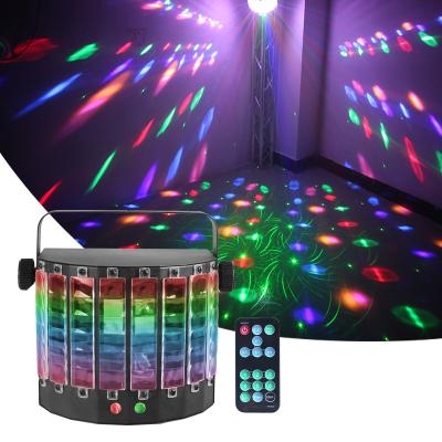 China Theme Park Butterfly Pattern Disco Led+Laser Professional Sound Activated Strobe Light Strobe Projector KTV Party Lights for sale