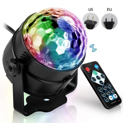 China 7-Color Disco Light Christmas LED Disco Light Soundlights Party Lights Disco Ball Light Sound Triggered Strobe DJ Stage Lamp For Halloween Home Projector for sale