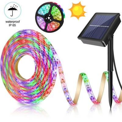 China Garden 1m 3m 5m 2835 RGB White Warm White Outdoor Solar Led Strip Lights 30led/m for sale