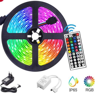 China LED Strip Light Residential RGB Flexible Ribbon 5050 SMD Waterproof Cable 12V RGB Led Strip Light for sale