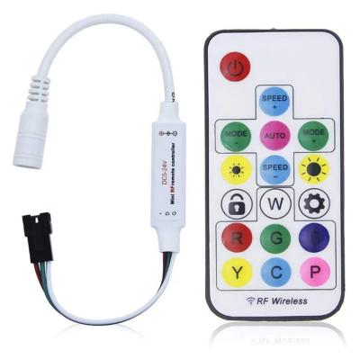 China Dream Color Strip Control SP104E LED Controller 17Key RF Radio Remote Control For WS2811 WS2812B SK6812 WS2813 WS2815 Full Color RGB LED Dream Strip for sale