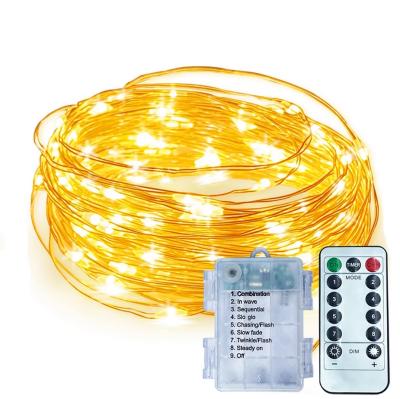 China Remote Control 3AA Battery LED String Light Lights for Christmas Tree Flasher Fairy Lights Garland Party Wedding Decoration Christmas for sale