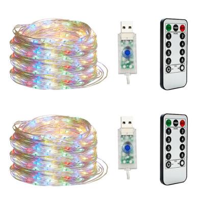 China Led Copper Wiring String Light String Lights 8 Modes With Remote Control USB Power For Decoration for sale