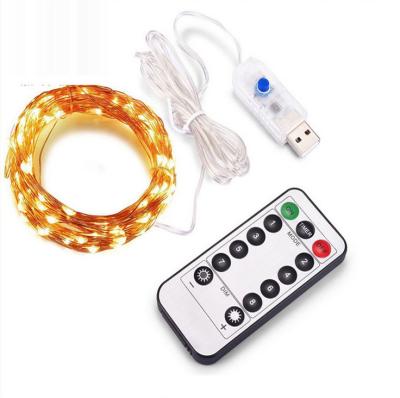 China Led Remote Control Copper Wire String Light Fairy Copper String Light USB String Light for sale