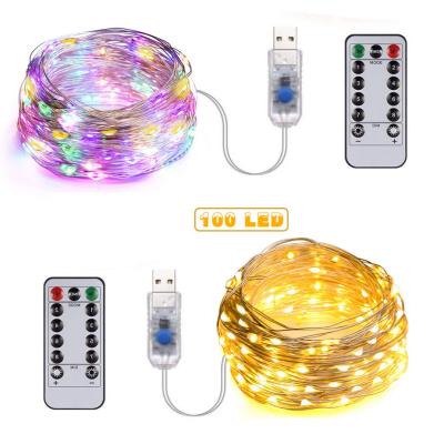 China Led Copper Wire String Light 20M 10m 5M Copper Wire Fairy String Lights with Remote Control for Christmas Birthday Home Decoration for sale