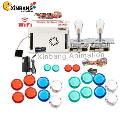 China DIY Electronic Game Console Pandora 3D Kit 8000 Games in 1 Joystick and Push Buttons Arcade Diy Kits 23 Game Board WifI for sale