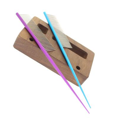 China OEM Stocked Dog Grooming Rat Tail Comb Needle Stainless Hair Removal Grooming Comb Pet Starter Comb for sale