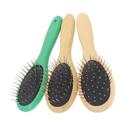 China Wholesale Stocked Customized Loose Pet Hair Comb Undercoat Cat Grooming Brush Pet Fur Dog Brush for sale