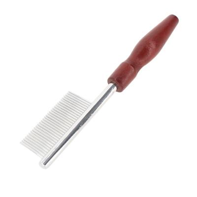 China New Factory Price Pet Grooming Comb Hair Remover Comb Stocked Wooden Handle Pet Comb for sale