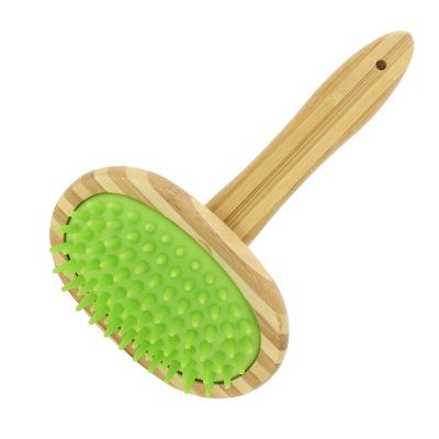 China Bamboo Pet Grooming Tool Remover Hair Remover China Dog Massage Bath Cleaning Brush Cat Brushes Pet Bath Cleaning Brush for sale