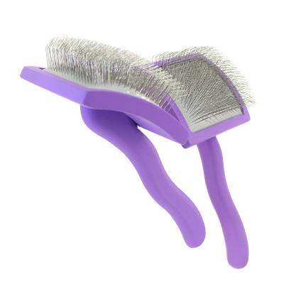 China Wholesale Stocked OEM ODM Medium Large Pets Wire Grooming Brush Dog Long Brush Pin Slicker Brush for sale