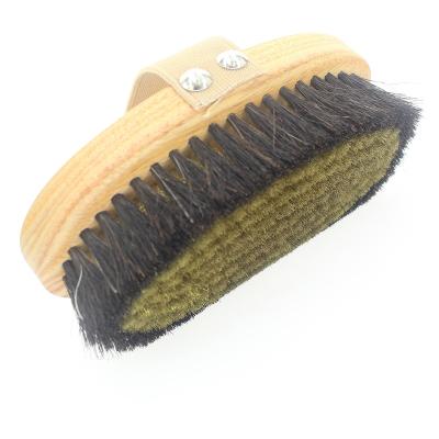 China All Natural Natural Wooden Shower Scrubber Factory Price Dry Skin Body Brush Oval Bath Brush For Anti Cellulite for sale