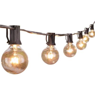 China Outdoor Products 25ft Cafe Periodic Warm Patio Light G40 Decoration Globe Vintage G40 Bulbs Waterproof Outdoor String Garland Light for sale