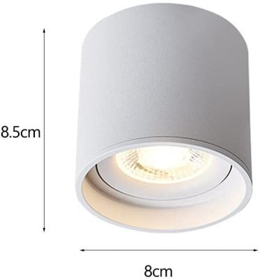 China Contemporary Cylinder Aluminum Adjustable Light Led Ceiling Downlight Outdoor Mounted Aluminum Anti-glare Spot Light For Hallway for sale