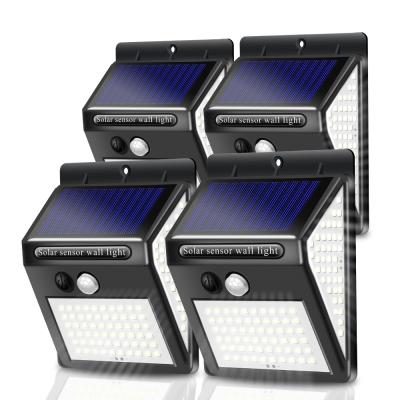 China Polycarbonate Waterproof 270 Degree 3 Gears Lighting 140 Led Solar Outdoor Wall Mounted Lights for sale