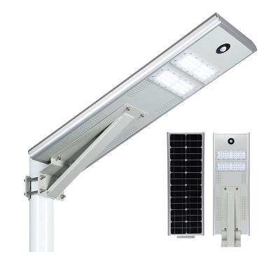 China ROAD out door dusk at down 147 lm/w all in one 60w solar led street light with 8-10 years span life for sale