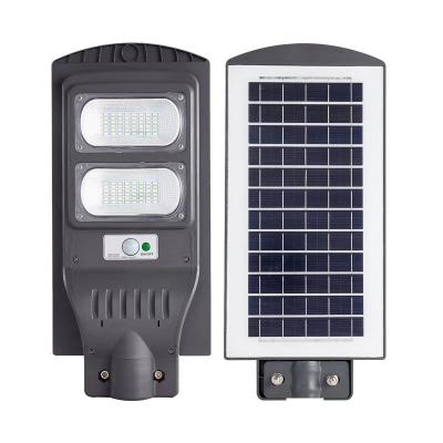 China HIGHWAY 60w Outdoor Auto Dimming All In One Solar Panel Street Light For Garden Road for sale