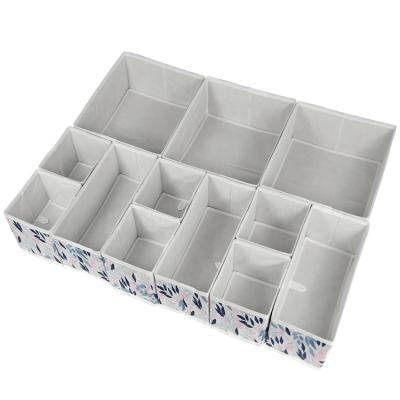 China Sustainable Drawer Organizer Set Closet Organizer and Storage Baskets Foldable Cloth Drawers Divider Fabric Bin Organize for sale