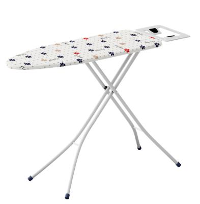 China Europe Steel Top Long Ironing Board with Iron Rest Natural Cover and Bronze for sale