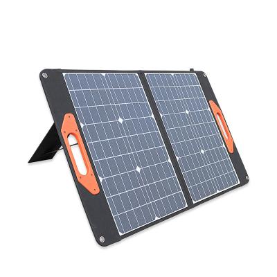 China Best price 80W two times portable solar panel solar panel foldable usb c to charge 158.75*24.2mm for sale