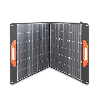 China High quality high conversion 60W PET mono foldable solar panel 2 times folding panel solar panel ip67 for home solar generator 158.75*24.2mm for sale