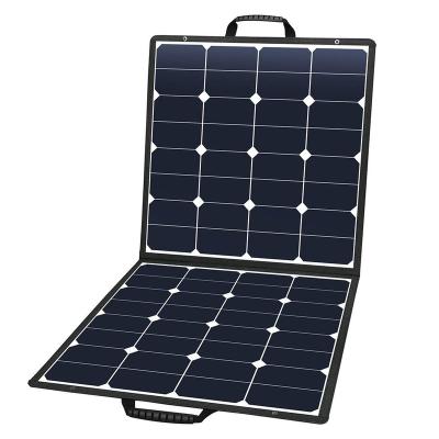 China Wholesale 50W 100W 18V Flexible Foldable Outdoor Camping Solar Panel For Generator Power 158.75*24.2mm for sale