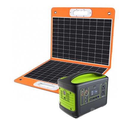 China Excellent Home Environmental Backup Solar Battery 500W 220V Ac Lithium Ion Battery Generator With Solar Panel for sale