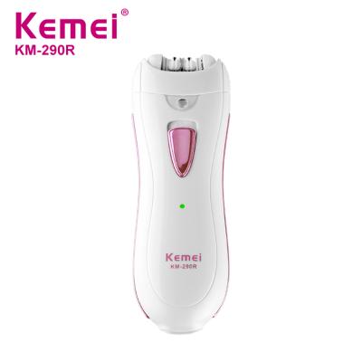 China Lady Hotel Kemei KM-290R Women Shaver Electric Epilator Hair Removal Trimmer Razor Foot Skin Care Massage for sale