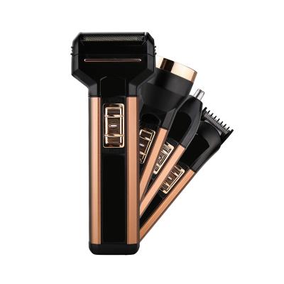 China Twin Blade KEMEI KM-T3 Men Reciprocating Four-in-One Replaceable Wet & Dry Elevments Electric Shaver for sale