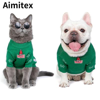 China Stocked Wholesale Aimitex Pet Christmas Clothes Pet Sweater Christmas Pet Clothing for sale