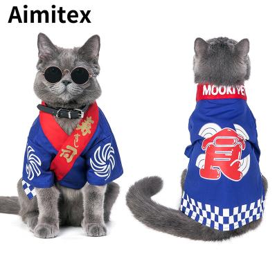 China Aimitex Comfortable Cute Sushi Kimono Kimono Japanese Stocked Cat Dog Apparel Pet Costume for sale