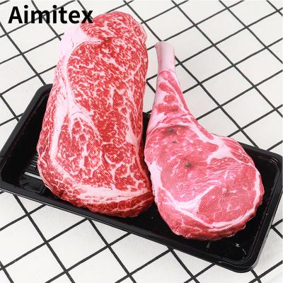 China Aimitex Interactive Dog Squeaker Pet Toy Eco-Friendly Viable Simulation Squeeze Steak Toy for sale