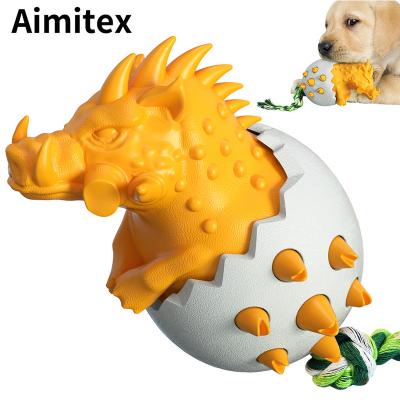 China Eco-Friendly Wholesale Aimitex Funny Durable Eggs Molar Dog Stocked Toy Dog Chew Toys TRP for sale