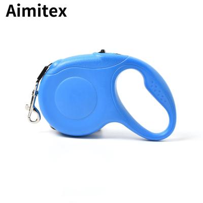 China Aimitex Printing Logo Pure Color Nylon Rope Customized Viable Wholesale Customized Retractable Dog Leash for sale